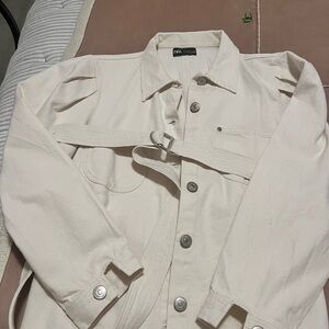 Zara Women's Off-White Utility Jacket